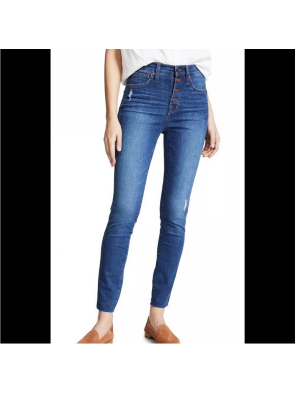 Madewell High-Rise Skinny Jeans in Blue Wash